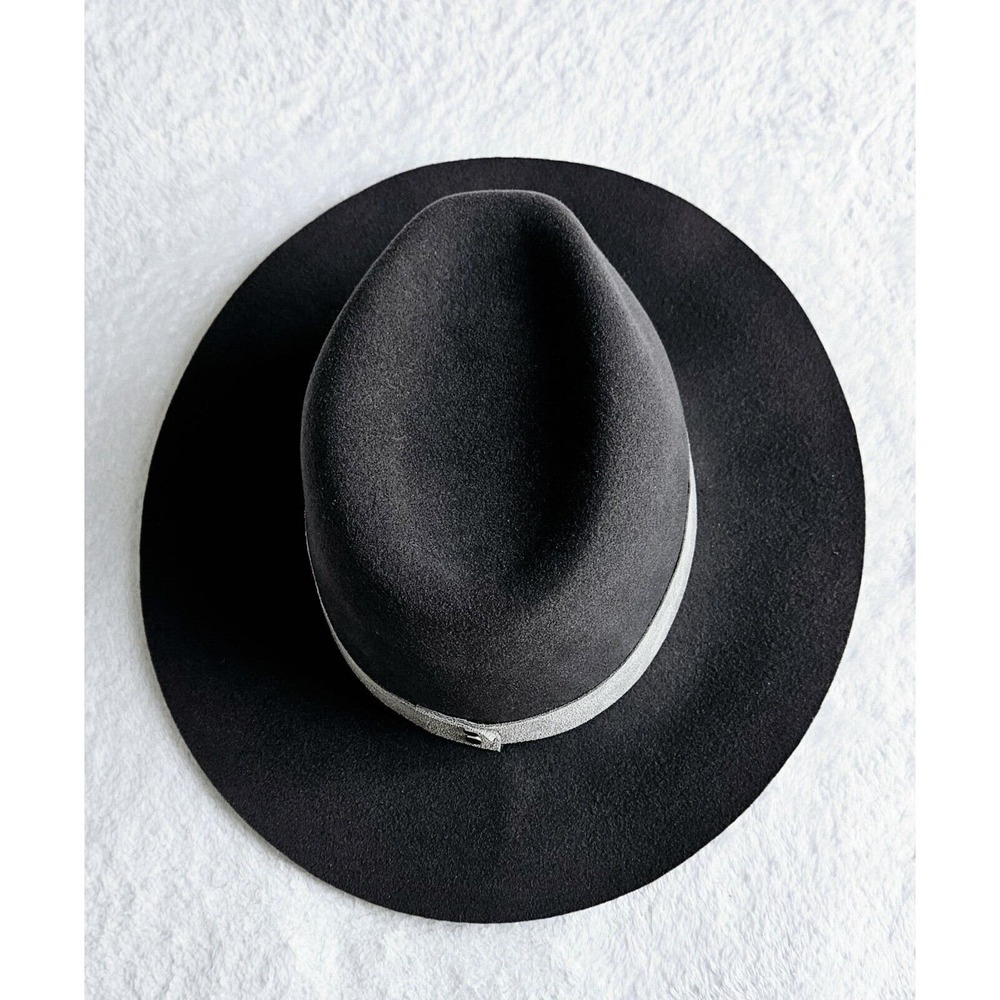 JANESSA LEONE goop fave! wool felt suede-band travel intermix fedora hat $310 m - Picture 8 of 11